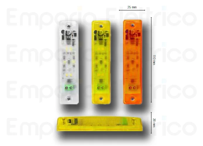 nologo luz intermitente de led mini 12/24 amarillo flash-in y