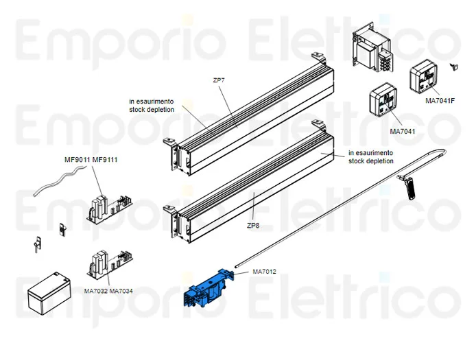 came repuesto original electrobloque corsa rodeo 119rip067