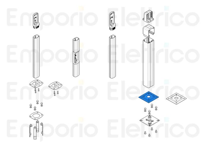 came repuesto original base columna 70x70 mm 119rir002