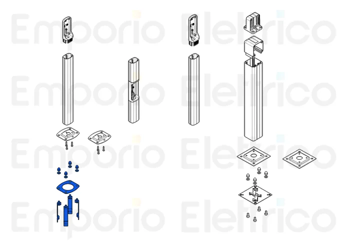 came repuesto original de la base de anclaje columna 52x38 mm 119rir146